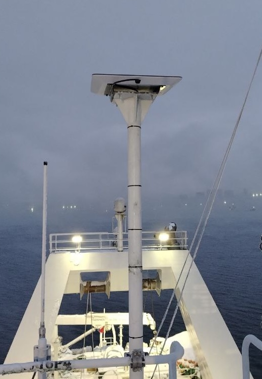 Starlink Maritime terminal installed on vessel